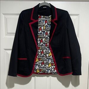 Black Blazer with Red Trim